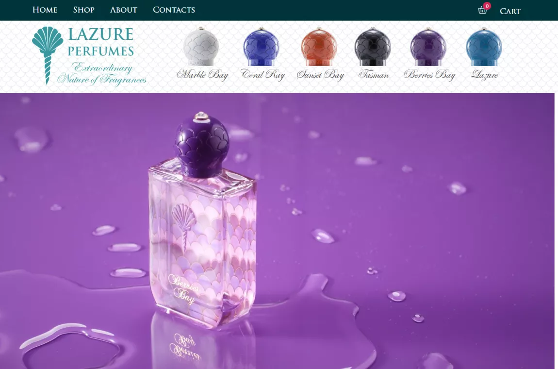 Lazure Perfumes: Boutique E‑commerce Website for a Niche Fragrance Brand