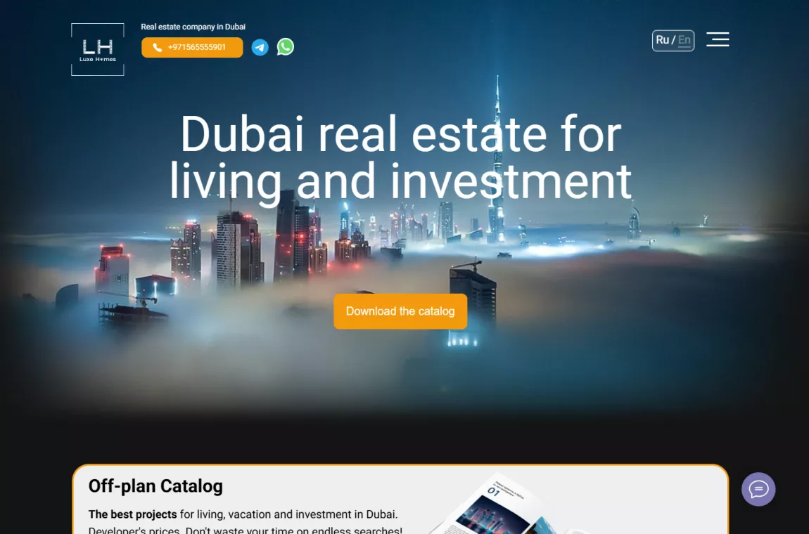 Luxe Homes: Real Estate Landing & Lead‑Generation Platform in Dubai