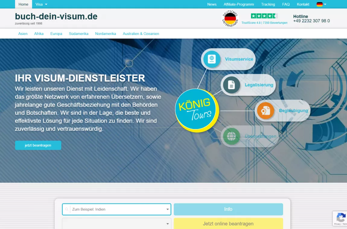 Buch-dein-visum.de: High-Performance Visa & Document Legalization Portal