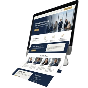 Corporate website mockup