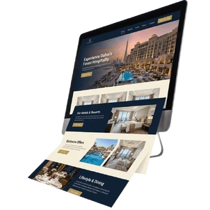 Hospitality website mockup